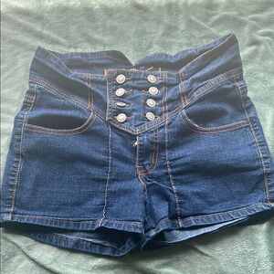 Denim High-Waisted Women's Shorts